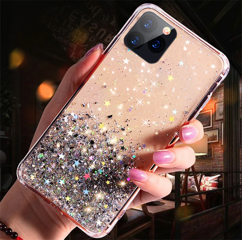 Для iPhone 11 Pro Max Xs Xr X 6 7 8 Plus Роскошные Яркие Блестящие безопасные модные телефонные