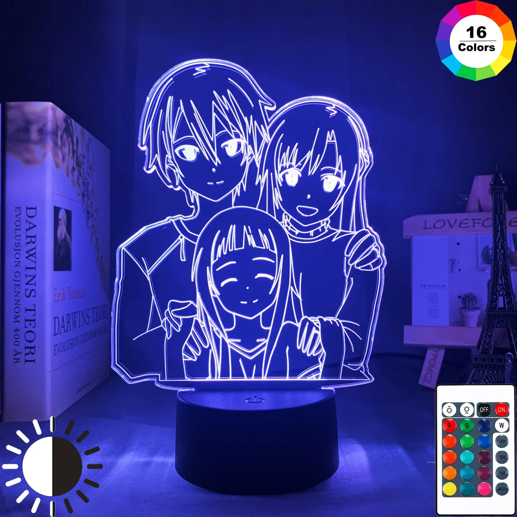 

Anime Led Light Sword Art Online night lamps for Bedroom Decor Night Light SAO Kirigaya Kazuto Table Lamp Yuuki Asuna Gift