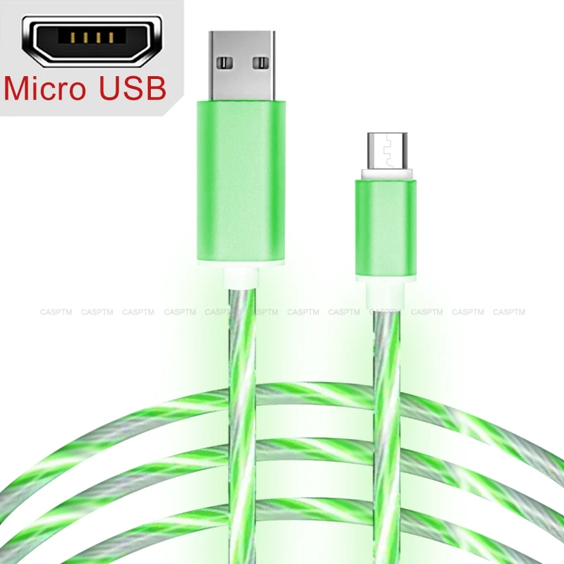 Яркий светодиодный светильник с быстрой зарядкой кабель Micro usb type C кабель IOS быстрое зарядное устройство для iPhone 11 для Huewei Nova 6 телефонный кабель - Цвет: For Micro 07