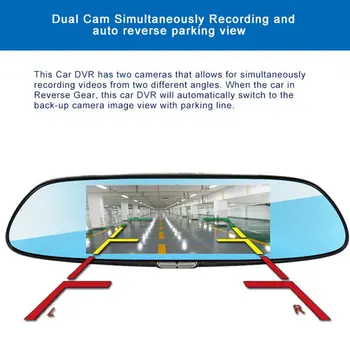 

H10 Car DVR 3G Rearview Mirror Video Recorder 7 inch Touch Screen 1080 FHD Dual Camera Bluetooth Hand-free FM Transmission