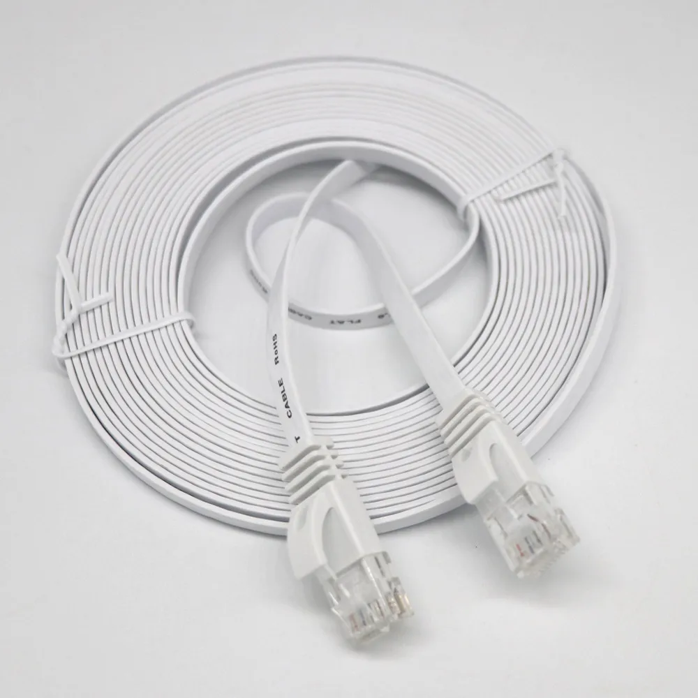 Плоский Ethernet Кабель CAT 6 Lan кабель 1 м/2 м/3 м/5 м/10 м/15 м/20 м плоский UTP патч интересная