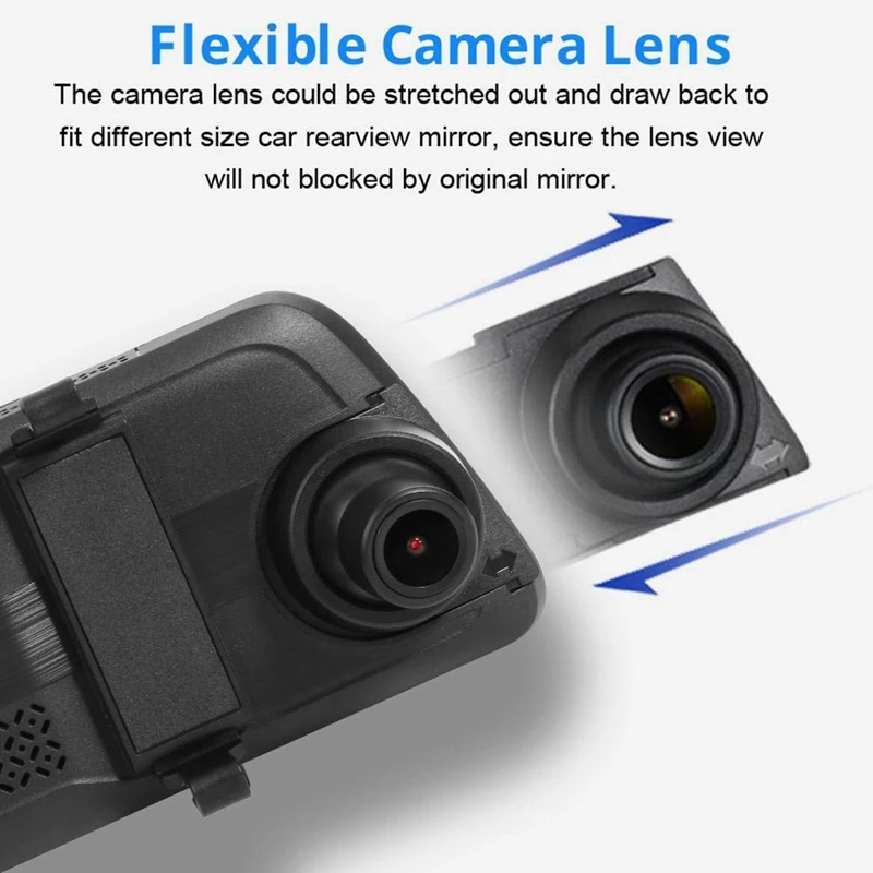 Зеркальная Dash Cam резервная камера 9,35 Дюймов Full Hd с сенсорным экраном Автомобильная камера с двойным объективом Wdr Fhd 1080P Dash camera Wit