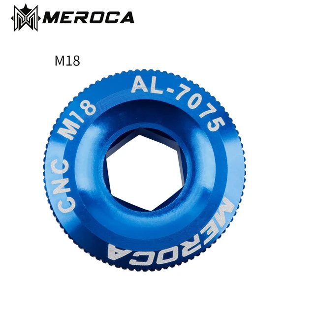 MEROCA MTB Aluminum Alloy CNC Screw Mountain Bike Crank Cover Screws M18/M19/M20 Bolt For SHIMANO Iamok M18 Blue