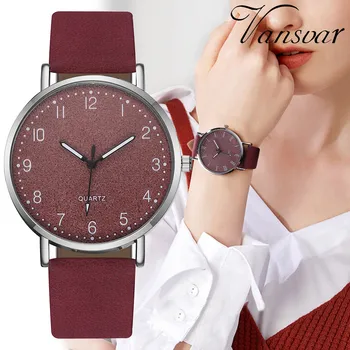 

Women's Watches Ladies Watches vansvar Women's Casual Quartz Leather Band Newv Strap Watch Analog Wrist Watch Kol Saati #35