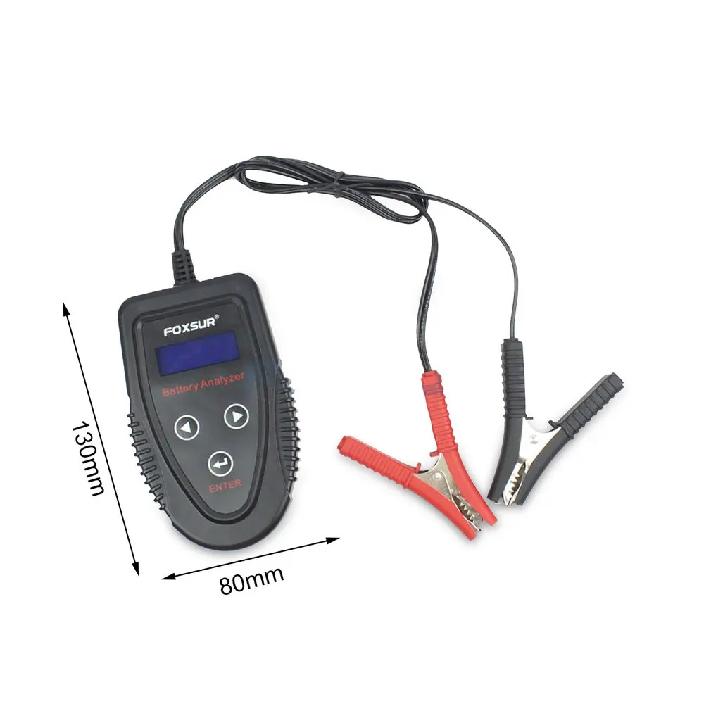 12V Car Battery Tester LCD Battery Analyzer Black Scanner Battery Diagnostic Tool Gel AGM WET CA SLA Battery CCA IR SOH