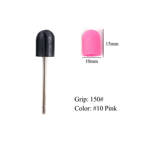 No.10 Pink STZ 1 шт Сменное сверло для ногтей профессиональная резиновая шлифовальная насадка для ногтей фрезы для электрического маникюра Инструменты для педикюра#725 - Цвет: No.10 Pink