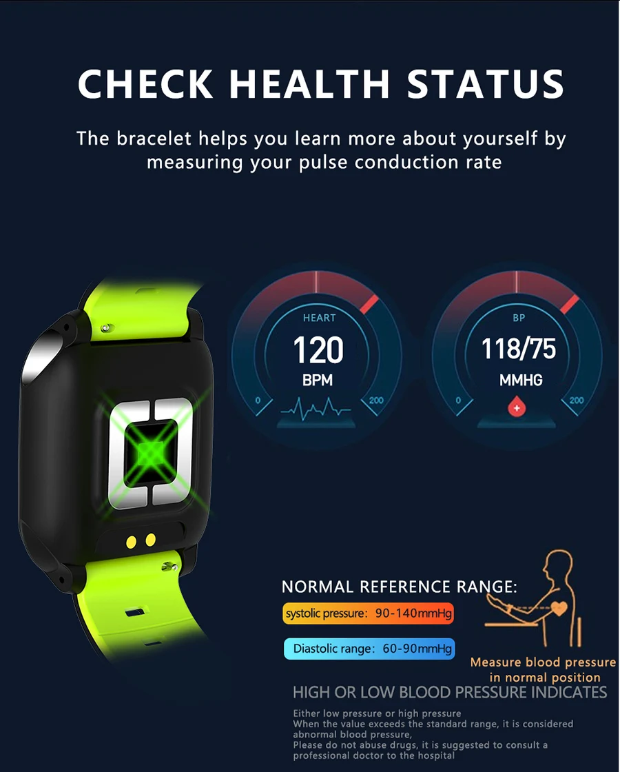 New Large Screen Smart Band Lady Smart Bracelet Sleep Monitor Fitness Tracker Bluetooth Smart Watch Shake Camera Smartband