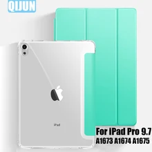 

Tablet case for Apple ipad Pro 9.7" 2016 Leather Smart Sleep wake Trifold Stand Solid cover bag funda pro9.7 A1673 A1674 A1675