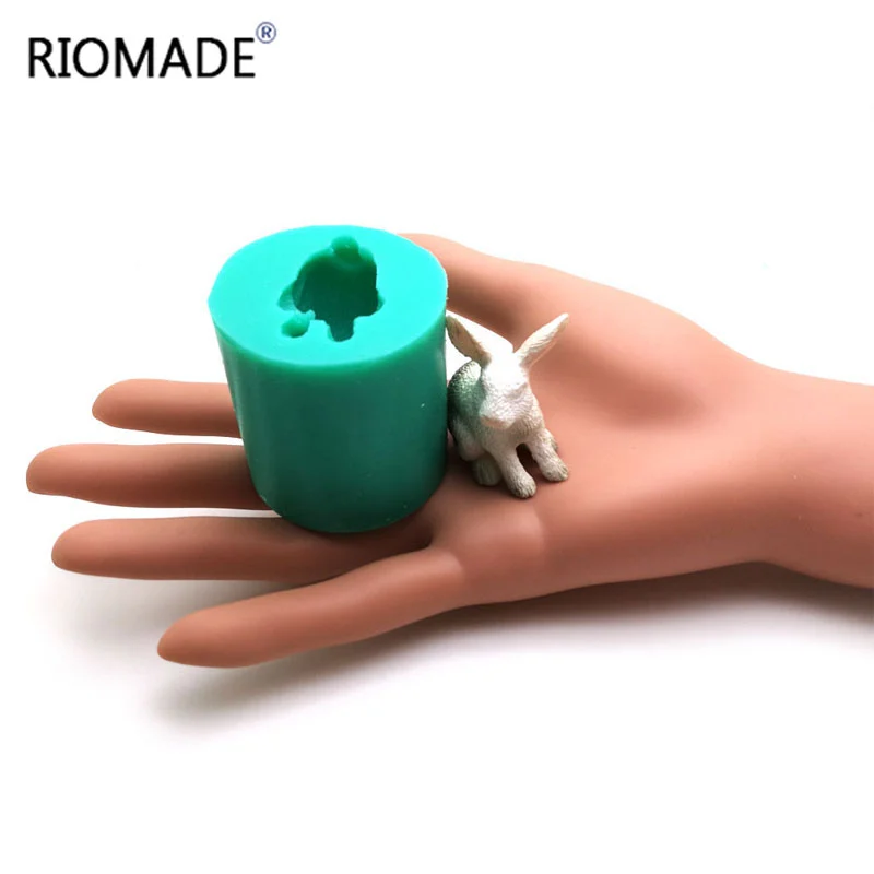 4-Stil gefleckter Hund Silikonform Tierdekorationswerkzeuge Kaninchen Affe Gorilla handgemachte Gips Kerzenform Harz Ornamente ﻿ – Detail 7