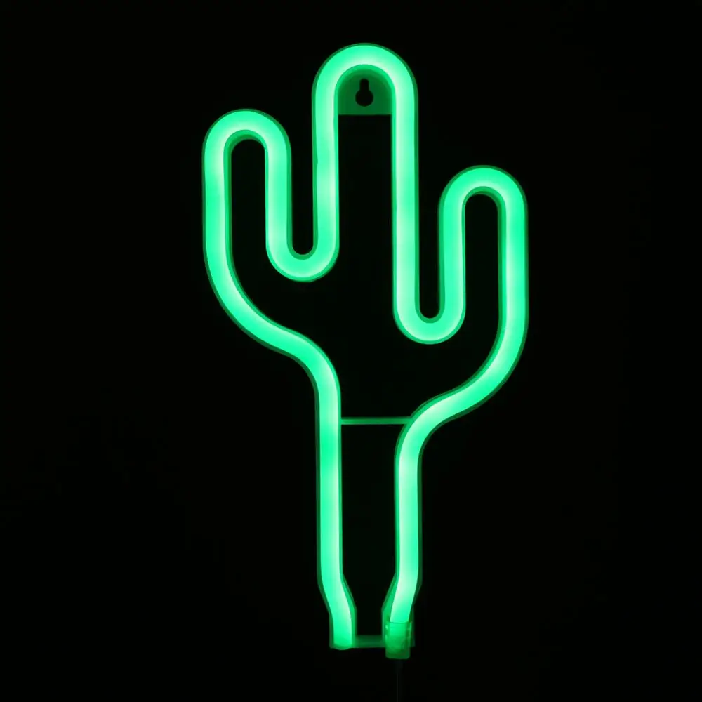 Cactus Неоновый светильник с романтическими розовыми любовными буквами светодиодный светильник ing Pannel зарядка через usb Домашний Декор лампа для комнаты свадебный фестиваль вечерние ночной Светильник - Испускаемый цвет: Cactus