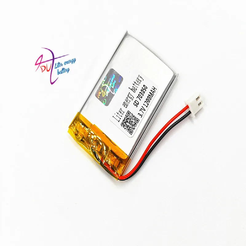 JST 2 54 мм 2pin 10 шт 703050 3 7 В 1200 мАч литий-полимерный LiPo разъем аккумулятора 703048 для Mp3 GPS