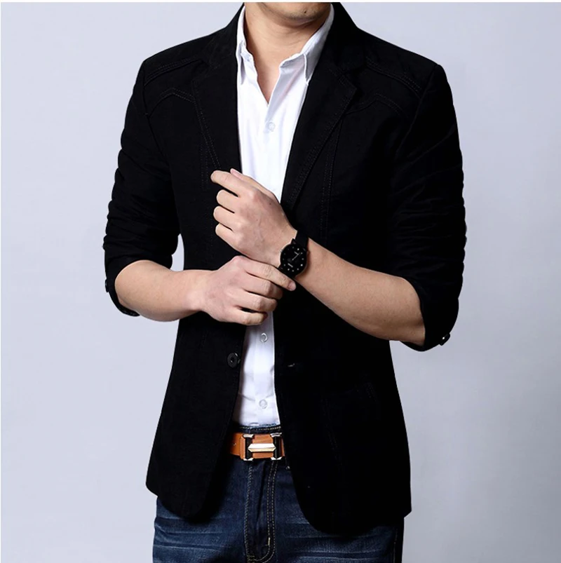Autumn Men's Jacket Masculino Blazers Men's Suit Jackets Hombre Solid Slim Fit Groom's Clothes Smart Casual Mens Clothes MOOWNUC