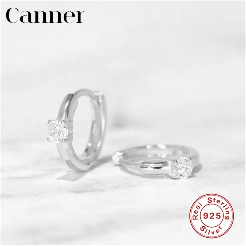 Simple Luxury Circle Zircon Earring 925 Sterling Silver Crystal CZ Hoop Earrings for Women Gold Silver Fashion Jewelry Wholesale - Image 3