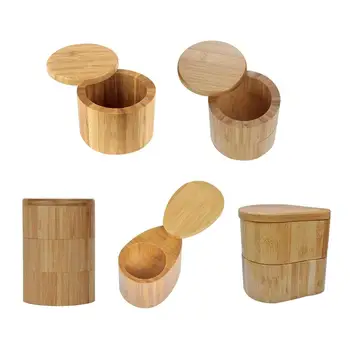 

Wooden Spice Shaker Jar Sugar Salt Pepper Herbs Toothpick Storage Bottle Seasoning Pot Spice Jar with Spoon for Kitchen Home S