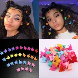 20/50/100 Pcs Butterfly Hair Clips Claw Barrettes Mixed Color Mini Jaw Clip Hairpin Hair Accessories for Women Girls