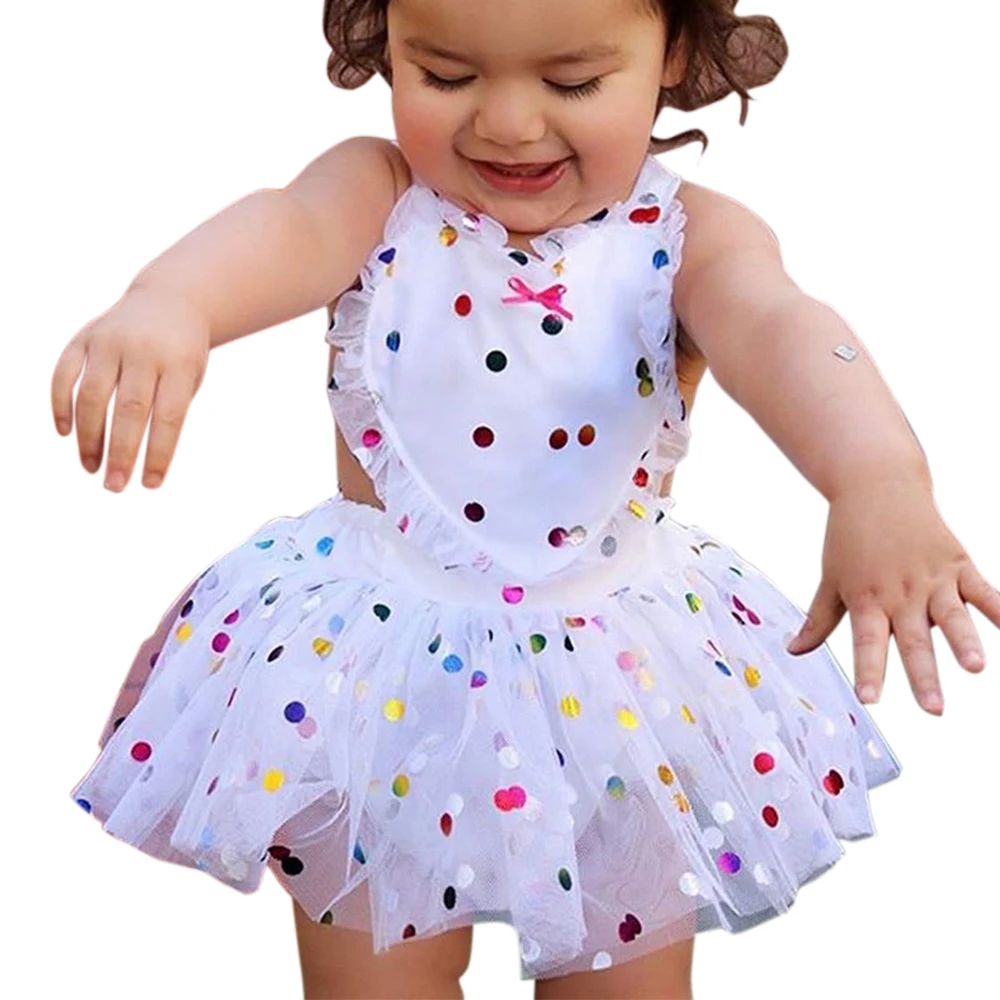 Платье для девочек Новинка года, летнее платье принцессы для малышей платье с открытой спиной и сердечками цельнокроеное Сетчатое платье-комбинезон платье для малышей D25