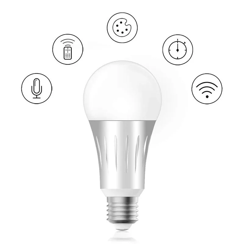 JLAPRIRA B22 E27 Smart Wifi Bulb With Alexa Voice Control 7W 9W Wireless Led Smart Bulb