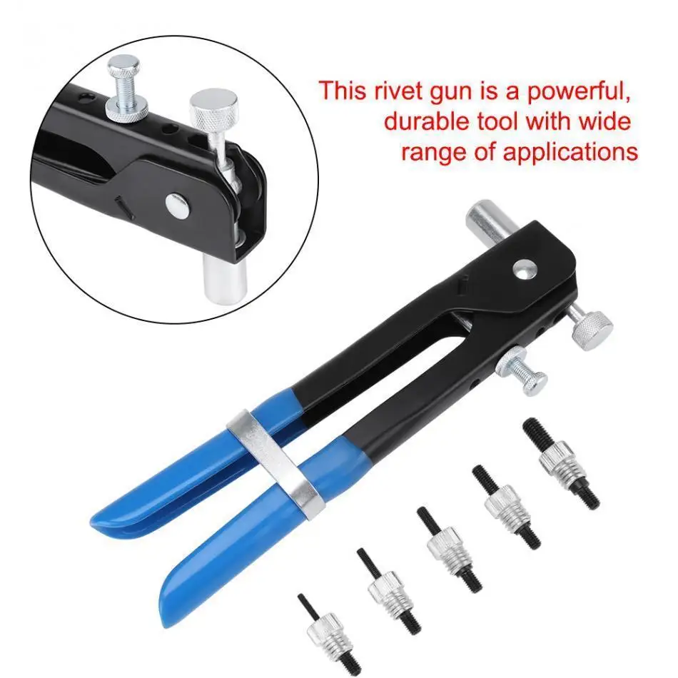 Realmote DIY 86pcs Heavy Hand Riveters Rivet Nut Gun Set Threaded Blind Insert Riveting Kit Nail Household Repair Tool Screw
