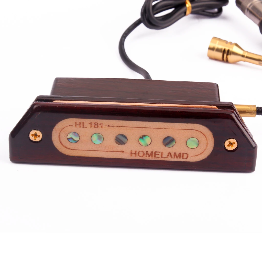 

Durable Rosewood Soundhole Pickup Magnetic Pickup for Classical/Folk Guitar Replacement Parts