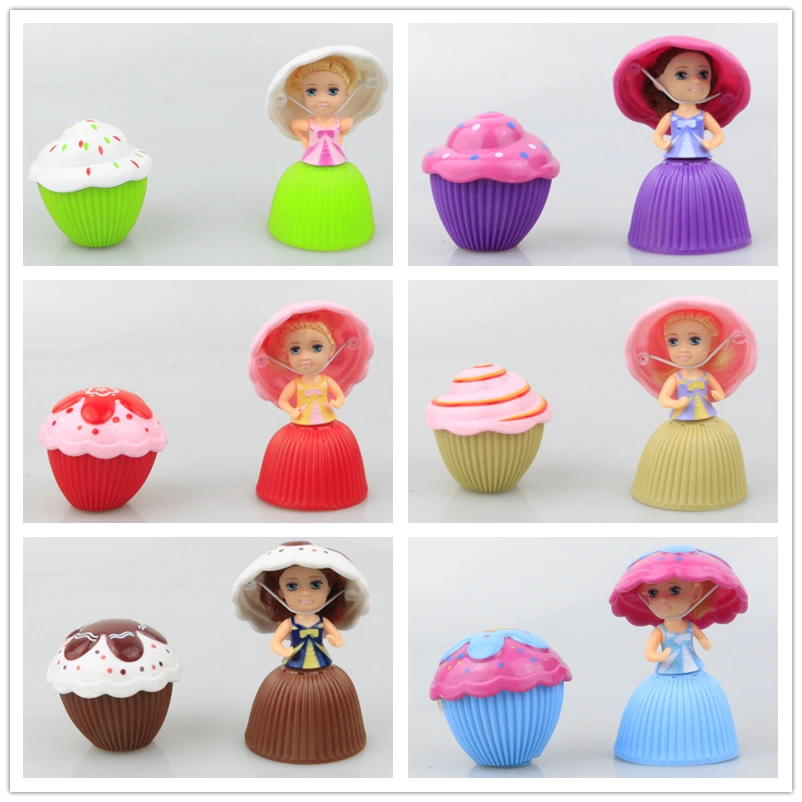 Mini Beautiful Cake Doll Toy Surprise Cupcake Princess Doll Toys for Children Kid Transformed Scented Girls Funny Game Gift 12PCS