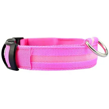 

Pet Supplies LED Light up Dog Collar Pet Night Safety Bright Flashing Adjustable Nylon Leash Dogs Fluorescent Collars