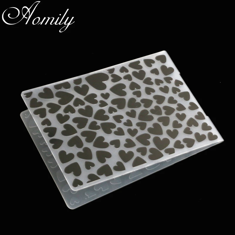 Plastic Embossing Folder 3D Embossing Folder Transparent Embossing Plastic Plates Design For DIY Paper Cutting Dies Scrapbooking 10.5x14.5cm