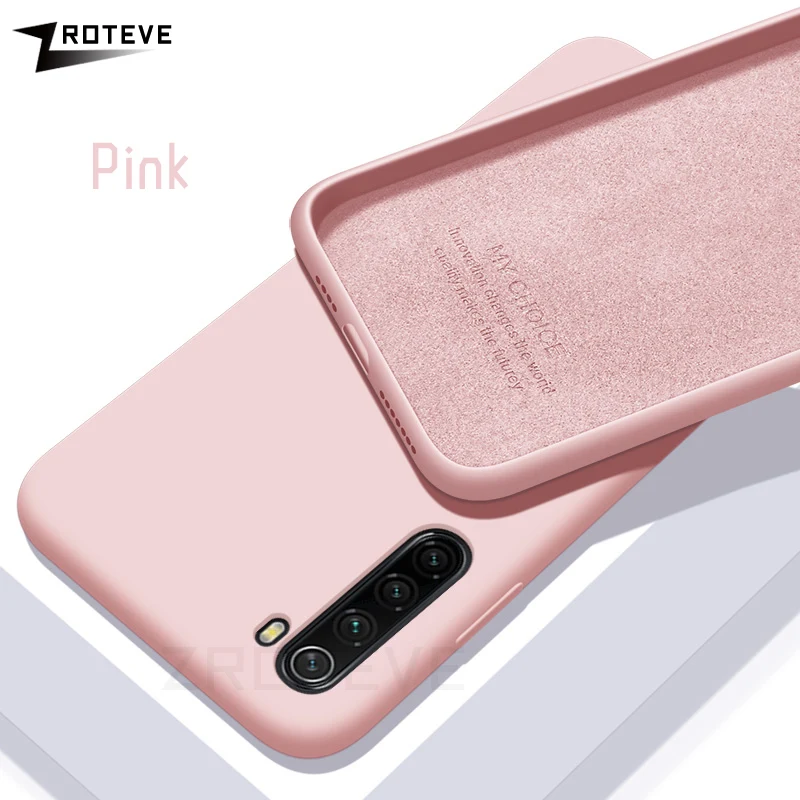 Pink (Note 8) Для Redmi Note 8 Pro Чехол ZROTEVE мягкая кожа сенсорная крышка жидкие силиконовые чехлы для Xiaomi Redmi Note8 Note 8 Pro Чехол для телефона - Цвет: Pink (Note 8)