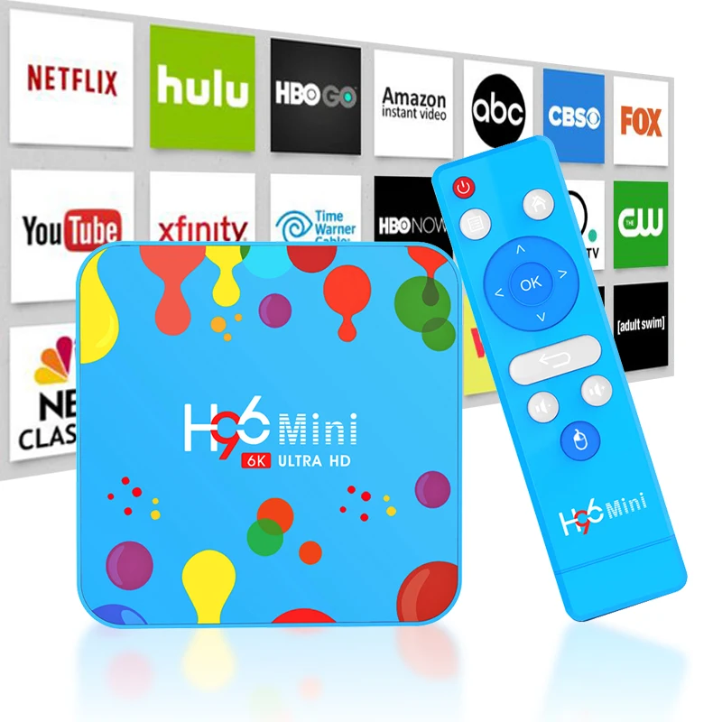 

Set Top Box Allwinner H6 Quad Core 6K Android 9.0 9 Smart TV Box brasil H96 Mini 4G 128G air mouse Mali T720 Media Player