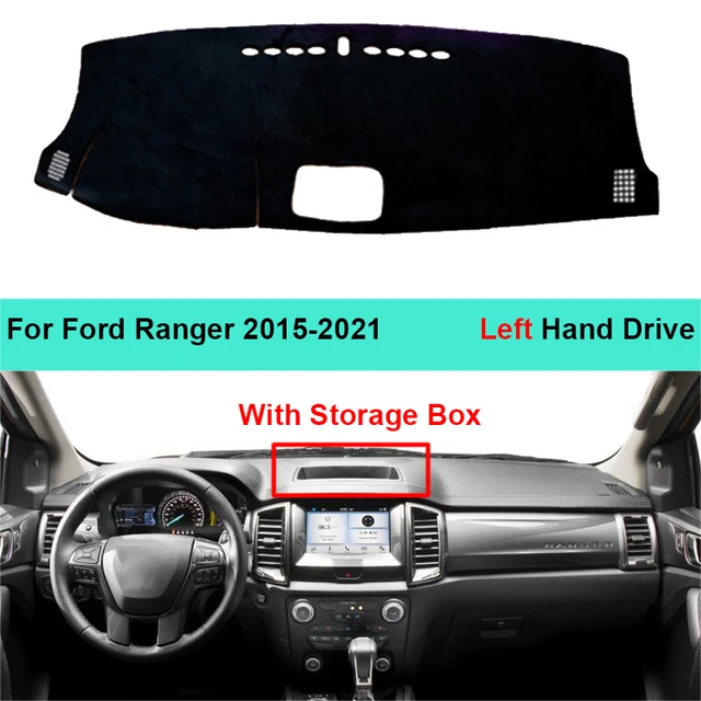 Ford Ranger 2015 için 2016 2017 2018 2019 2020 2021 araba Dashboard kapak halı pelerin halı pedi halı Dashmat güneş gölge koruyucu