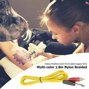 

Tattoo Clip Cord Tattoo Gun Copper Wire 22 AWG Copper Duct Woven Nylon Interface Tattoo Power Supply Tool Accessory