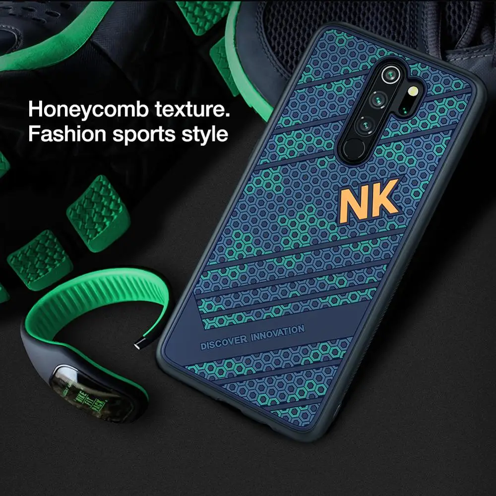 3D текстура спортивный стиль Striker чехол s для Xiaomi Redmi Note8 Note 8 Pro чехол Nillkin Мягкий ТПУ+ Жесткий PC силиконовый чехол-накладка