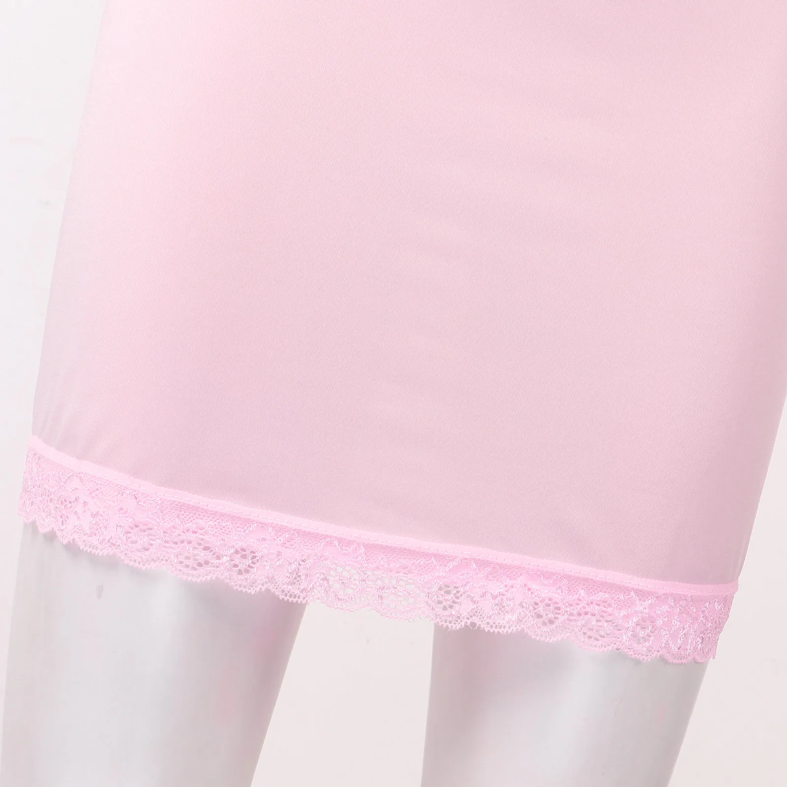 Women Girls Petticoat Underskirt Sexy Lace Hem A Line Underskirts High Waist Commuter Office Petticoat Fashion Half Slips Skirts