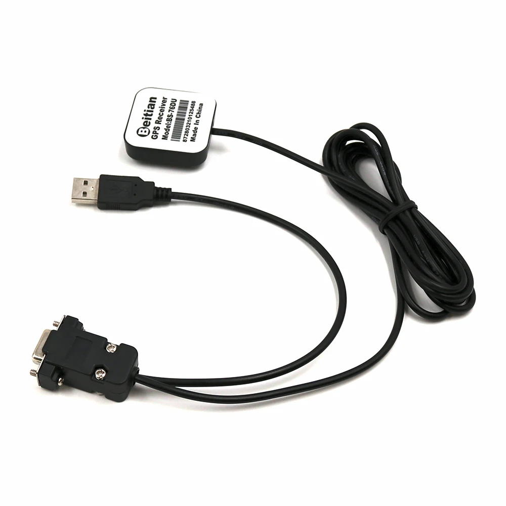 BEITIAN 42 мм* 42 мм* 15 мм квадратный корпус DB-9 Мама+ USB 2,0 Мужской магнитное дно водонепроницаемый IP67 gps приемник BS-76DU