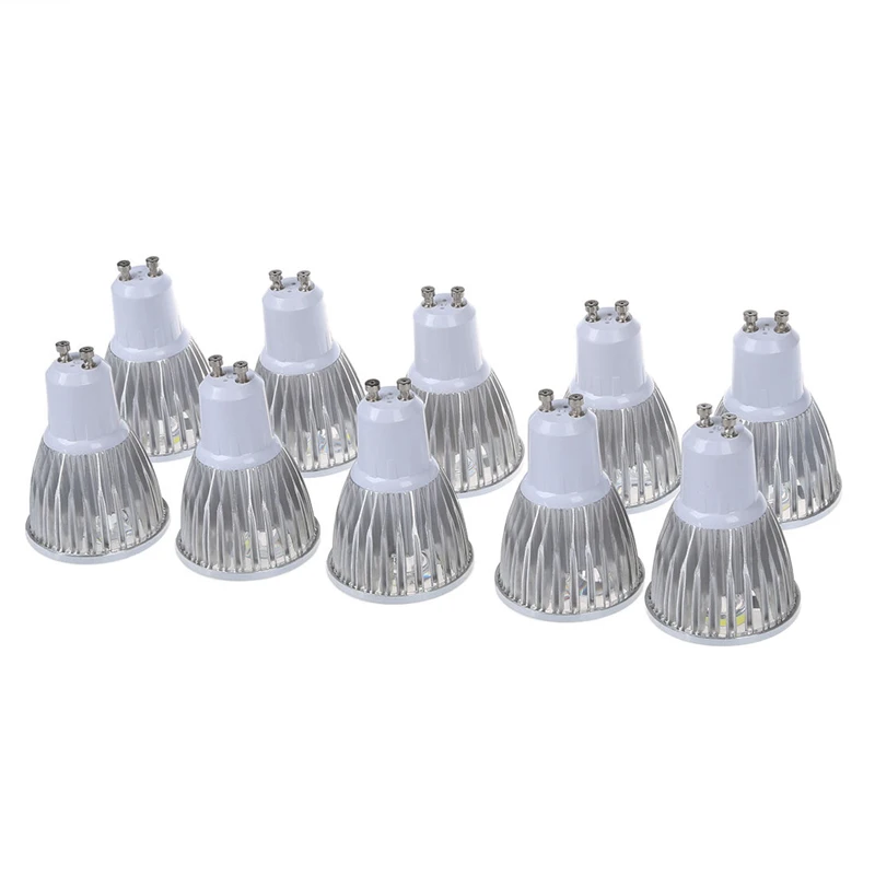 10 x 5W GU10 5 LED GU10 LED Bulb LED Light Bulb Cold White LED 450-Lumen AC95-240V