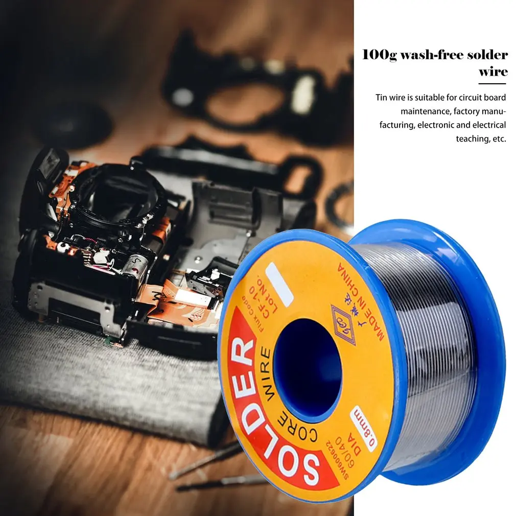 0.8/1.0/1.2MM Environmental Disposable Solder Wire Tin Lead Melt Rosin Core Soldering Wire Roll for Electrical Solder