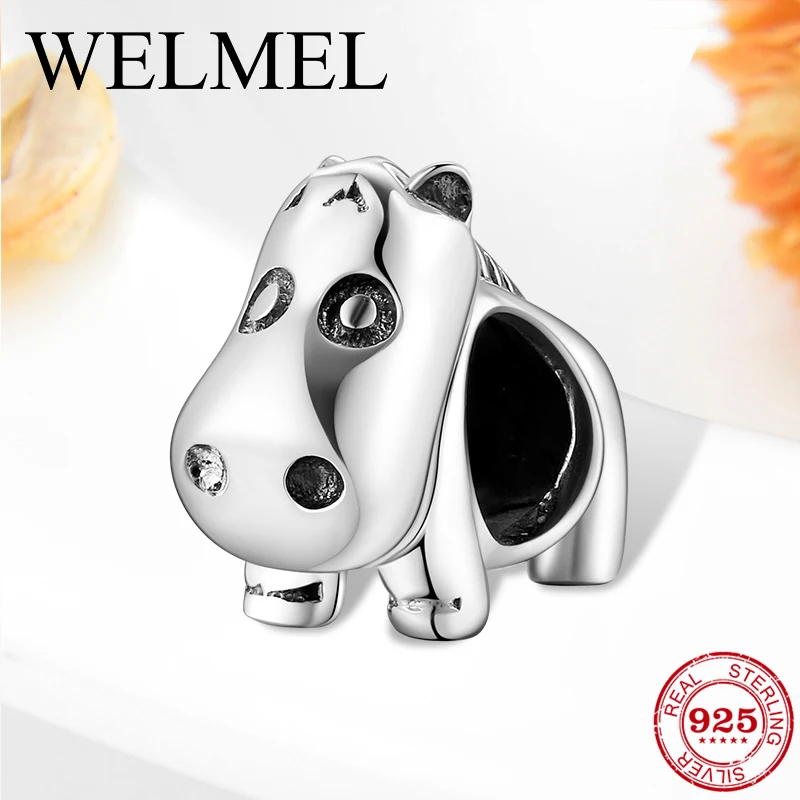 

2019 New 925 Sterling Silver Lovely Small cow Animal Beads Accessories fit Original Pandora Charm Bracelet Jewelry Making
