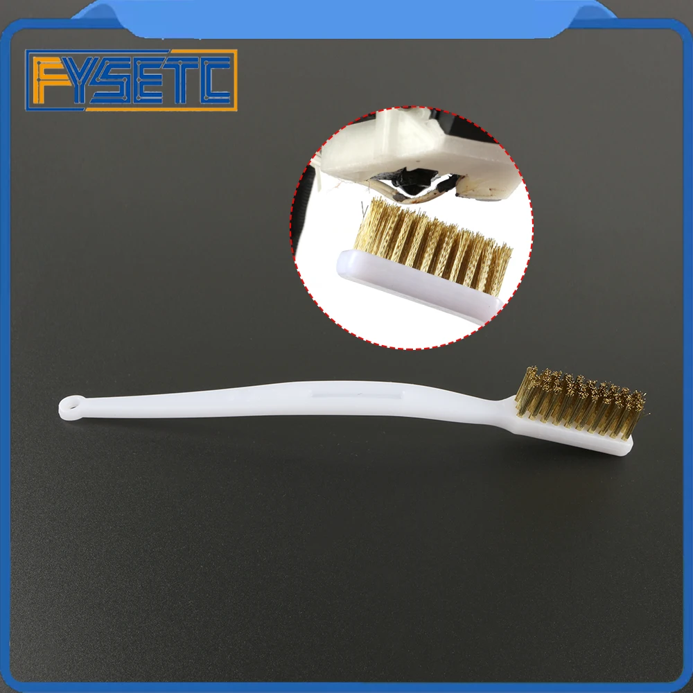 3D Printer Cleaner Tool Copper Wire Toothbrush Copper Brush Handle For Nozzle Block Hotend Cleaning Hot Bed Cleaning Parts