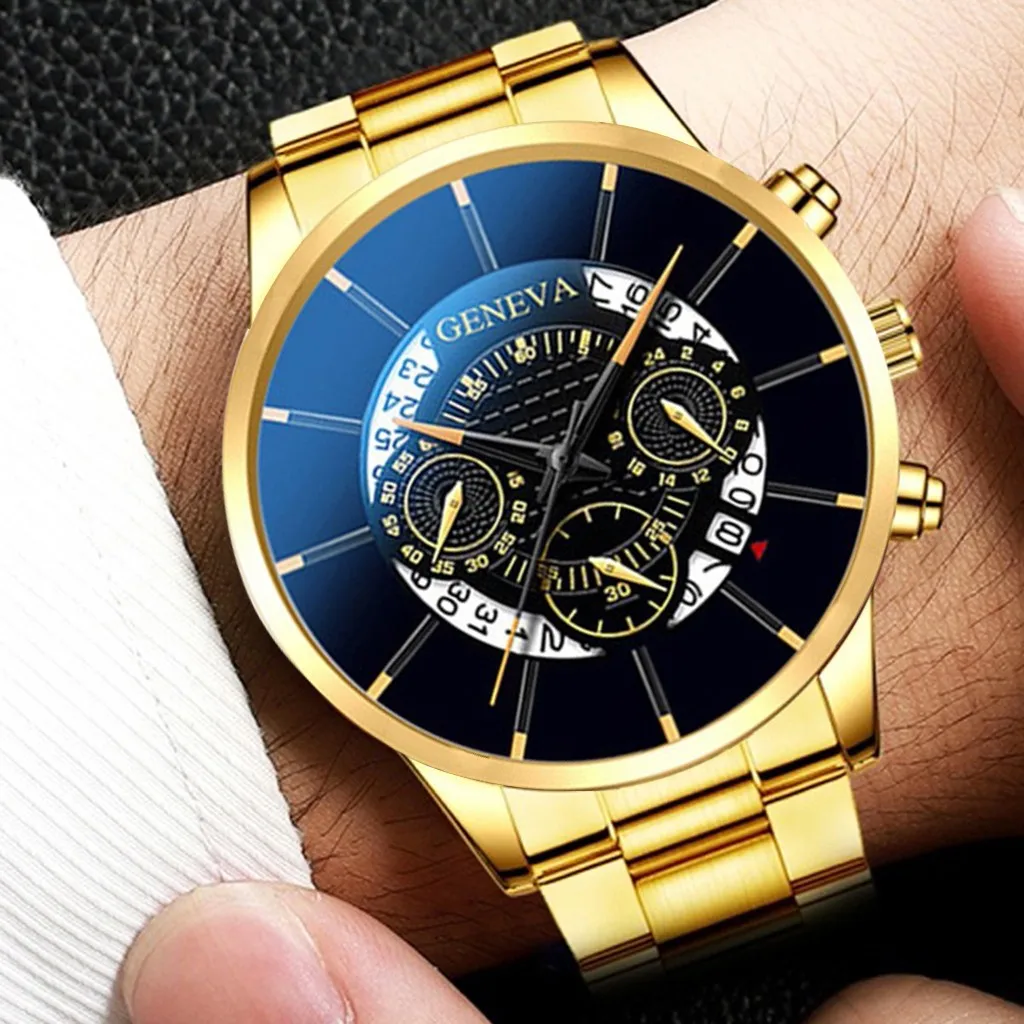 Fashion Cool Unique Digital Literal Multi Layer Dial Men Quartz Mesh Belt Watch Automatic Luxury Clock Men Waterproof Mechanic