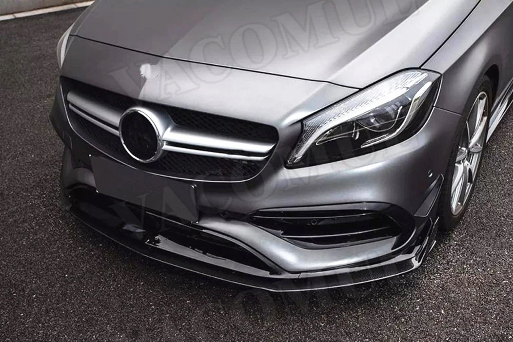 Карбоновый передний бампер для губ спойлер для Benz A Class W176 A200 A250 A45 AMG- автомобильный Стайлинг
