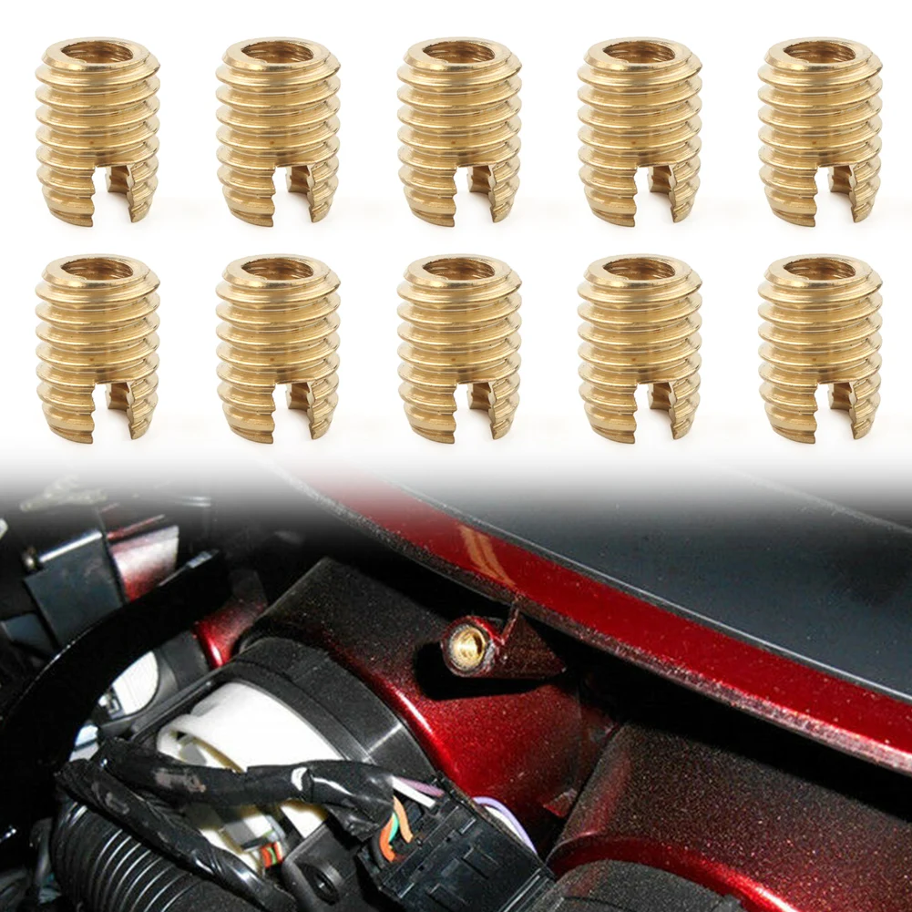 

For Harley Davidson Touring FLHT FLHX 10Pcs Motorcycle Batwing Fairing Brass Thread Inserts Repair Bolts Kits