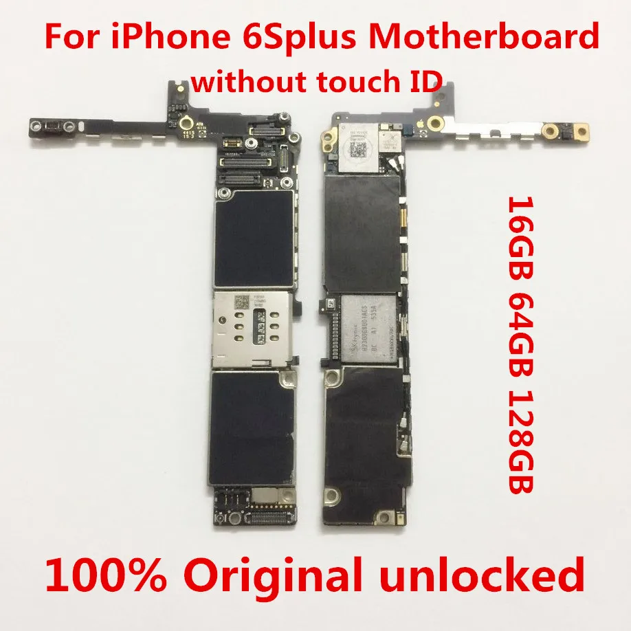

For iPhone 6Splus 16gb Motherboard,100% Original unlocked for iphone 6Splus 16gb Logic boards without Touch ID16gb +tool+gift