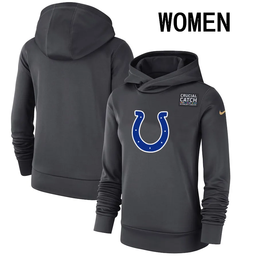 Индианаполис для мужчин и женщин толстовка Colts Crucial Catch производительность Американский Футбол Толстовка Антрацит