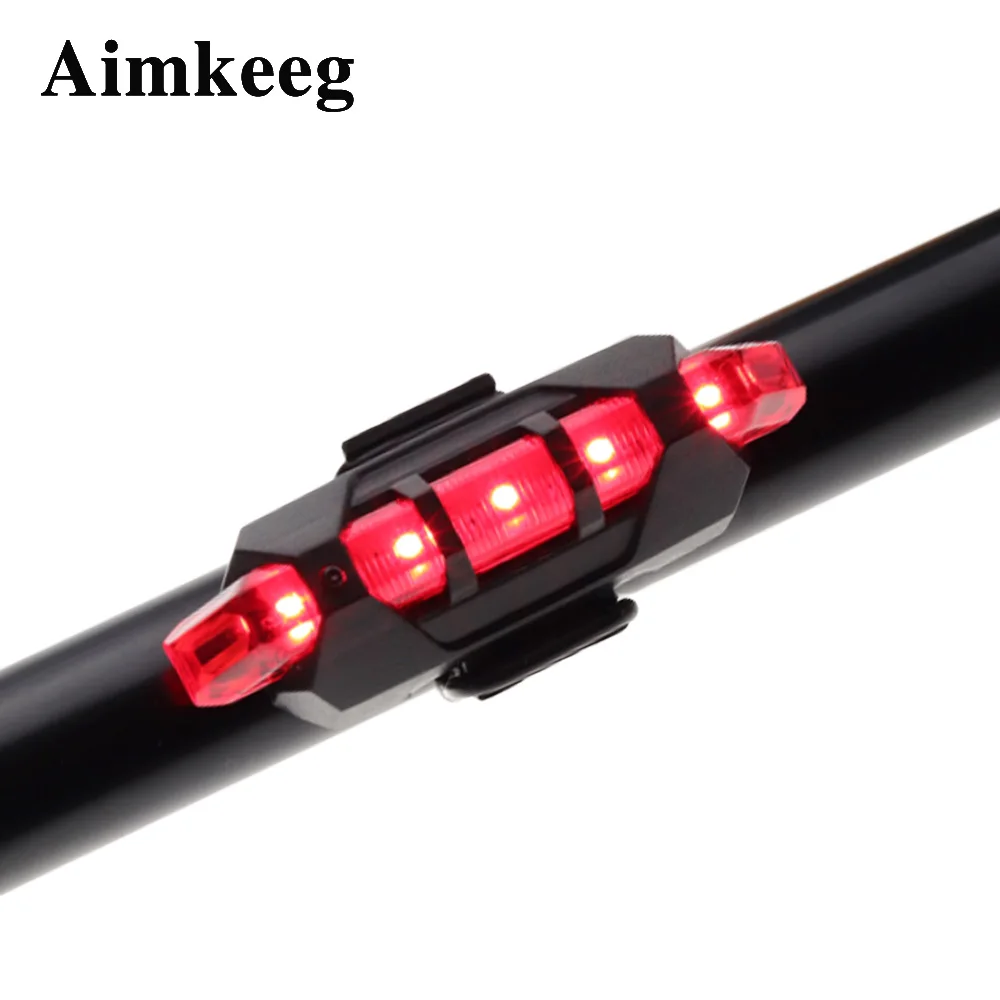 

LED Flashlight Portable Warning Light Safety Cycling Bicycle Lights 4 Lighting modes USB Charging Outdoor Waterproof Bike Lamp