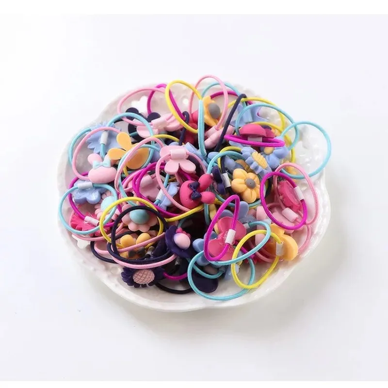 Baby Accessories luxury	 40pcs Girl's Elastic Hair Ties Soft Rubber Bands Hair Bands Holders Pigtails Hair Accessories for Girls Infants Toddlers Baby Accessories cute	