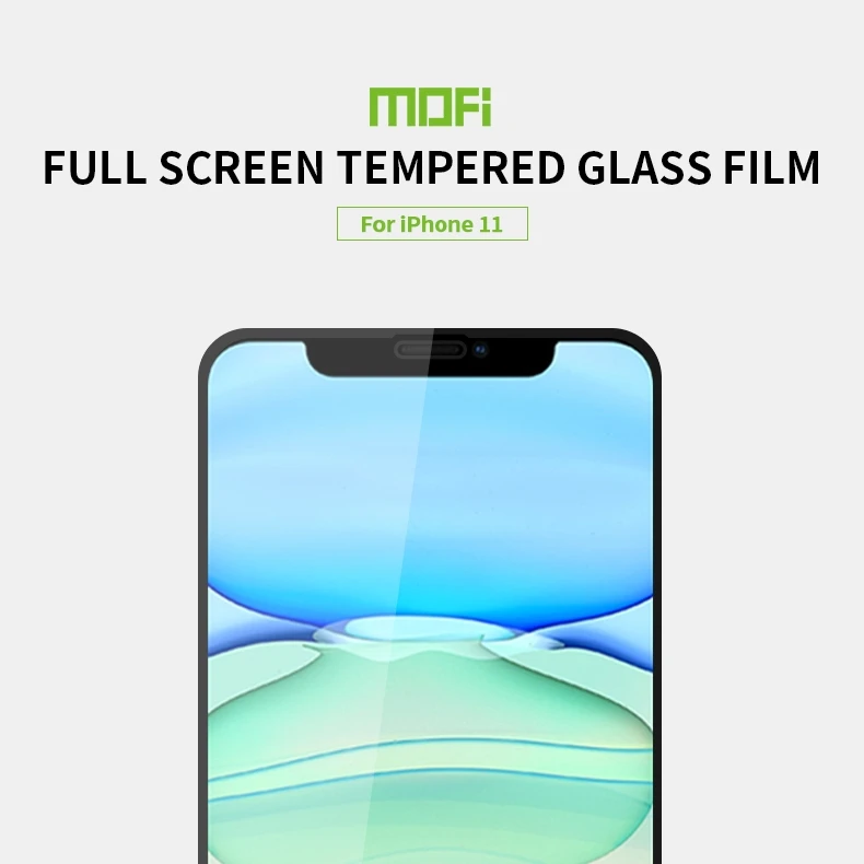 MOFI для iPhone 11/11 Pro/11 Pro Max смартфон Закаленное стекло пленка 9H 2.5D полноэкранная защитная пленка