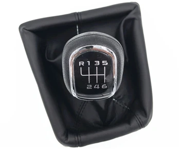 

High Quality 6 Speed Car Gear Shift Knobs With Giator Leather Boot For Skoda Octavia II 09-12 YETI 09-12 Gear Knob