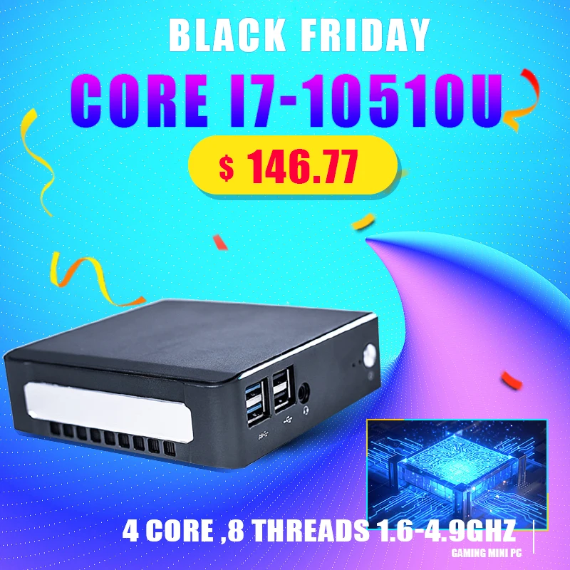 TOPTON Мини ПК Win 10 Intel i7 10510U i5 10210U i3 8145U 2 * DDR4 M.2 Nuc портативный Type-C 4K 60Hz HDMI2.0 DP Карманный |