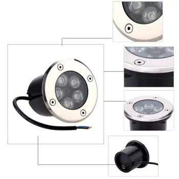 

Waterproof 5W Dimmable LED Underground Light Warm White 85-265V DC12V 5X1W LED Buried Lamps Inground Floor Deck Garden Spotlight