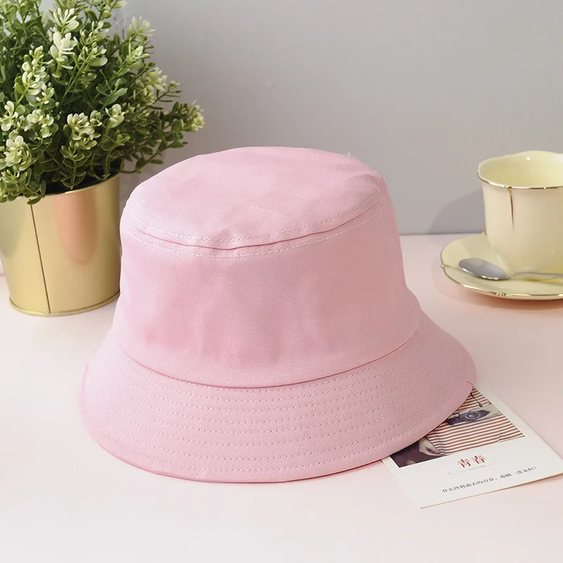 Summer New Bucket Hat for Women Soft Cotton Solid Color Big Wide Brim Outdoor Sun Hats Portable Foldable Panama Cap Lady Caps