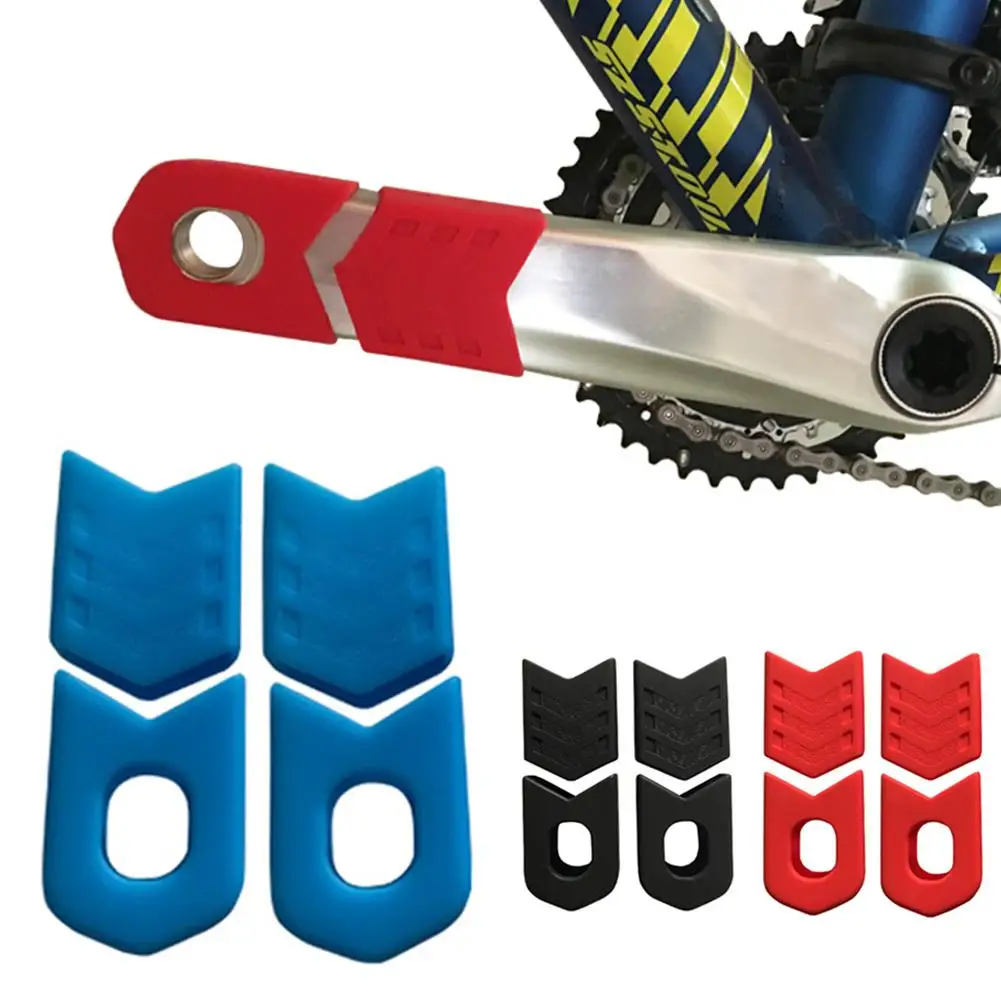 4Pcs Mountain Bike Bicycle Crank Arm Cover Silicone Sleeve Crankset
